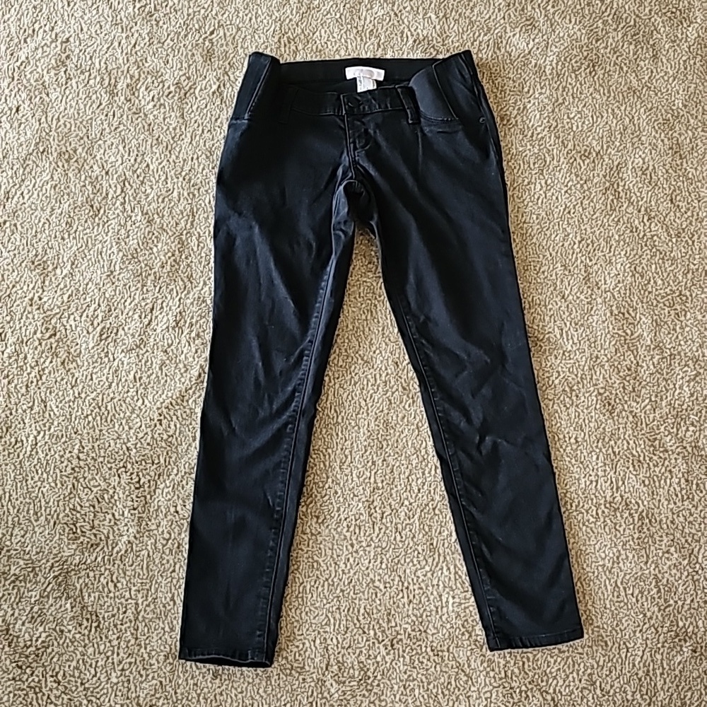 Isabel Maternity Skinny black jeggings size 4 under belly